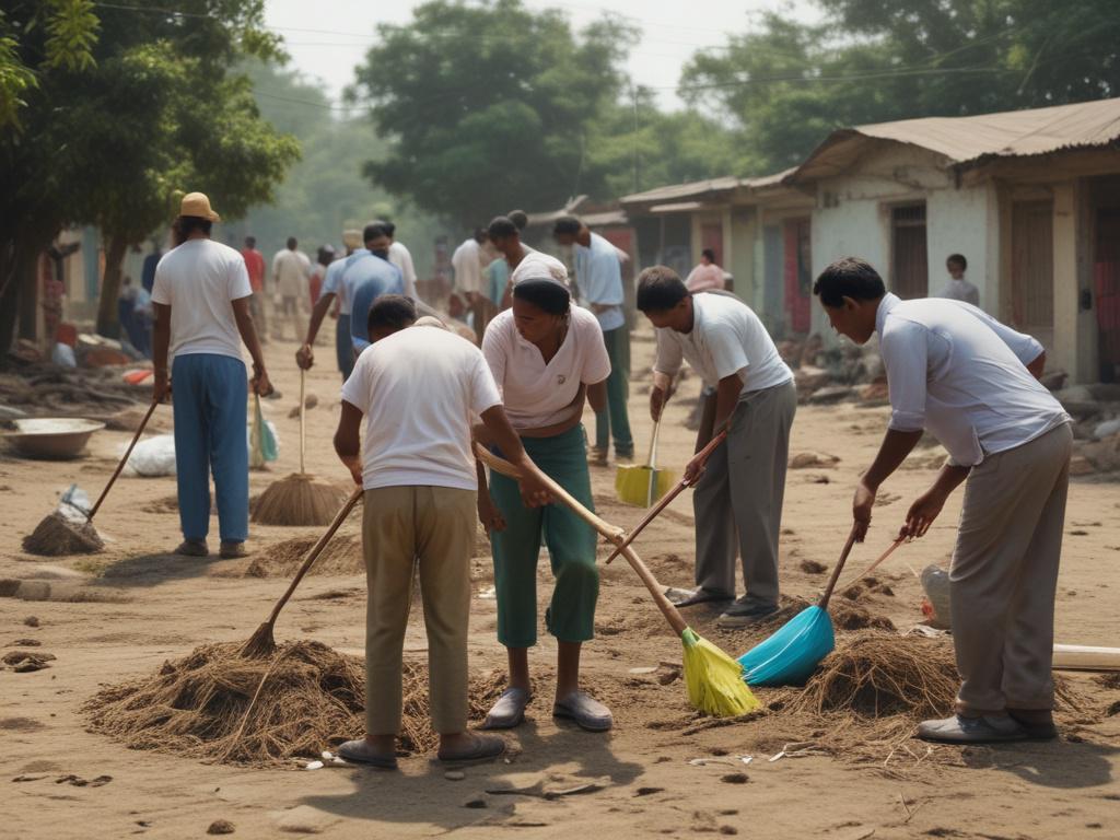 community cleanup, environment, teamwork, Barisal
